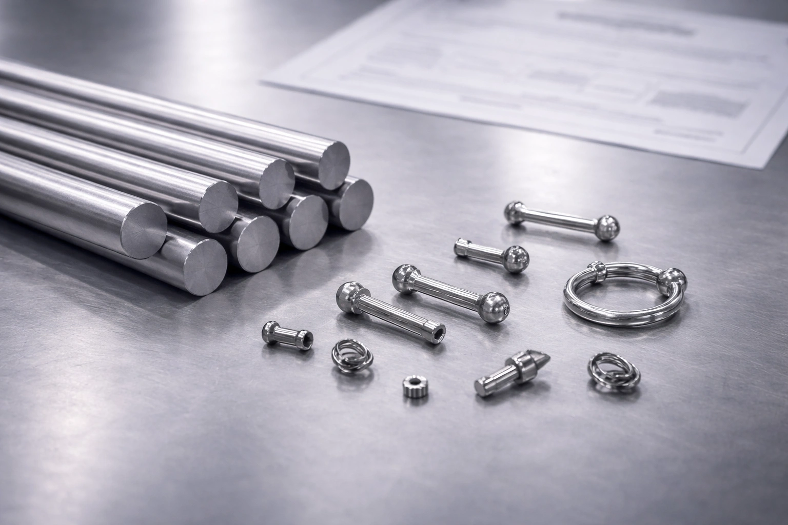 Titanium material and certification documents